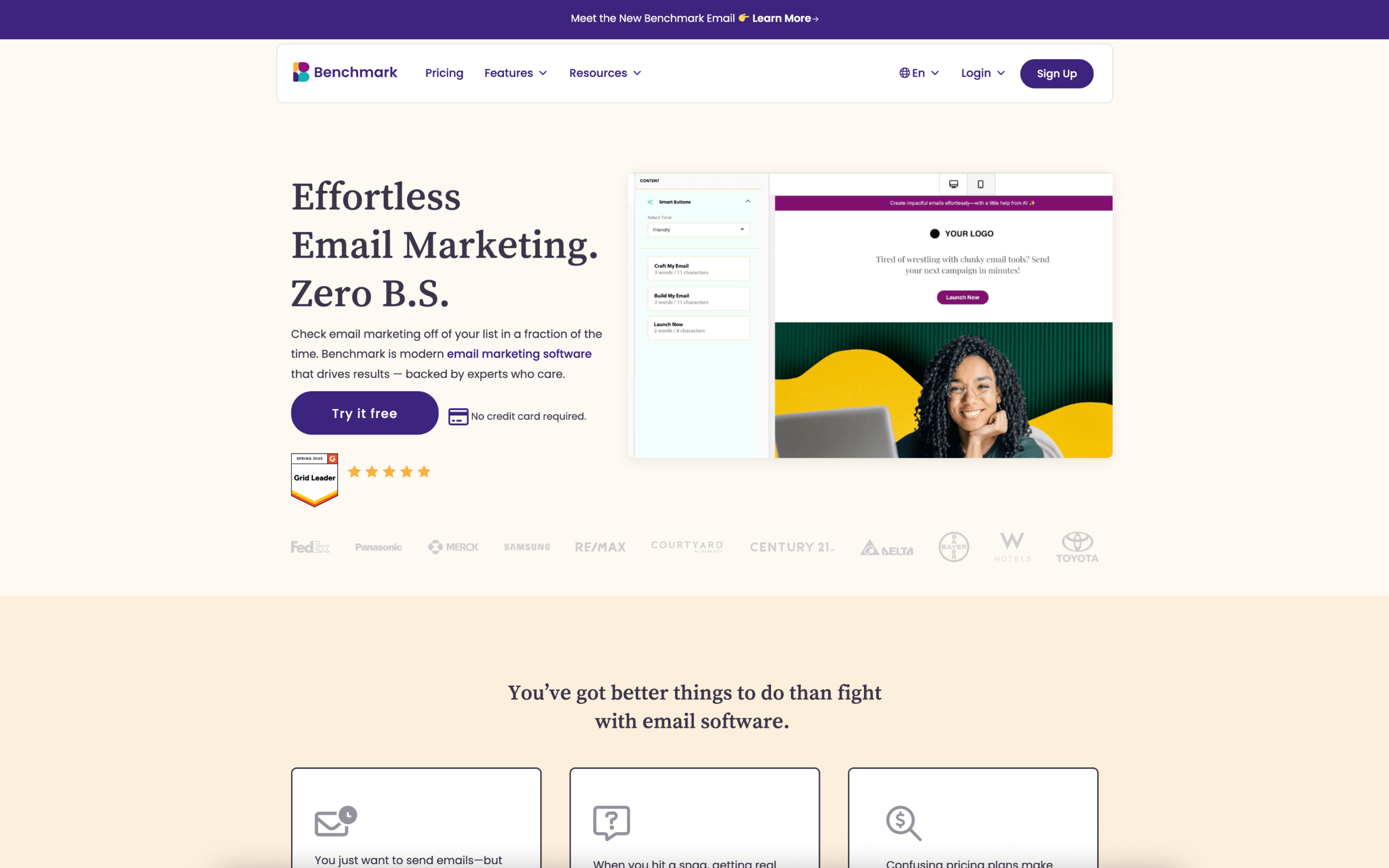 Benchmark Email screenshot